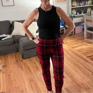 J. McLaughlin plaid red pants